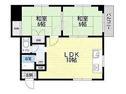 スタンヒル久宝園 2LDKの間取図画像