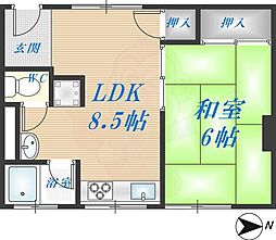 ダイワ高井田ビル 1LDKの間取図画像