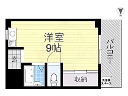 セジュール八戸ノ里 ワンルームの間取図画像