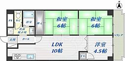 第2大原マンション 3LDKの間取図画像