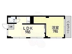 菱栄マンション 1LDKの間取図画像
