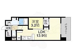 ハイライン3 1LDKの間取図画像