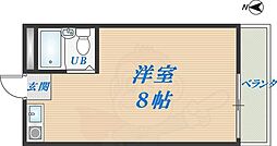 ライラック小阪 ワンルームの間取図画像