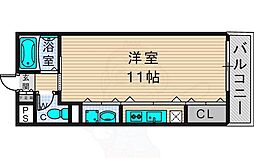 アリビオ北巽 1Kの間取図画像