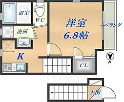 メゾンソレイユ長栄寺 2階/-