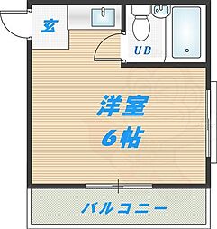 ハナテンイイヅカ ワンルームの間取図画像