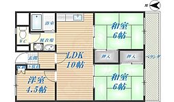 ウェルシー川本 3LDKの間取図画像