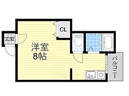 (株)武田ビル ワンルームの間取図画像