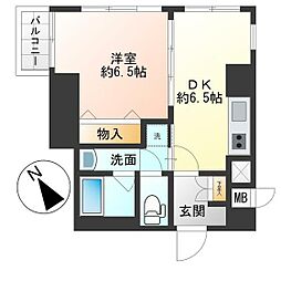 方南町セントラルマンション 2階1DKの間取り