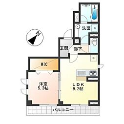 Mutiara 1LDKの間取図画像