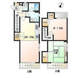第五正吉マンション 2LDKの間取図画像