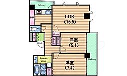 クロスレジデンス大阪新町 17階