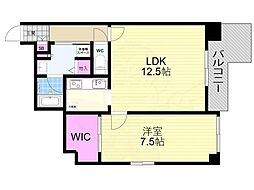 BRAVI南堀江 1LDKの間取図画像