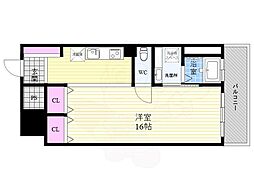 ラクメンビル ワンルームの間取図画像