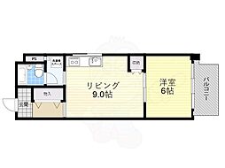 新町ダイアパレス 1LDKの間取図画像