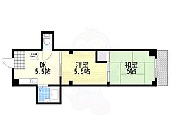 グランドールテンシン 2DKの間取図画像