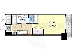 サムティ阿波座BELSIA 1Kの間取図画像