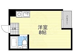 シティコープホリエ ワンルームの間取図画像