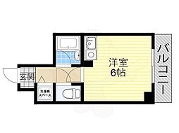 TATディナスティ西本町 ワンルームの間取図画像