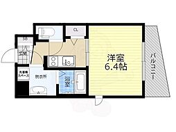 エスリード阿波座ノースプレイス 1Kの間取図画像