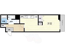 ライオンズマンション西長堀 1DKの間取図画像