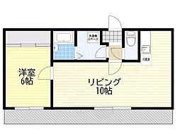 前野ビル 1LDKの間取図画像