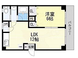 CITYSPIRE立売堀 1LDKの間取図画像
