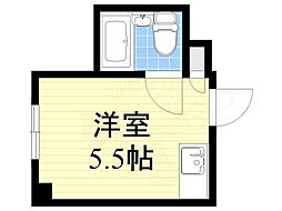 堀江グリーンハイツ ワンルームの間取図画像