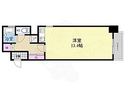 ライオンズマンション西長堀 ワンルームの間取図画像