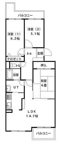 間取り 札幌市営東豊線 月寒中央駅 徒歩18分
