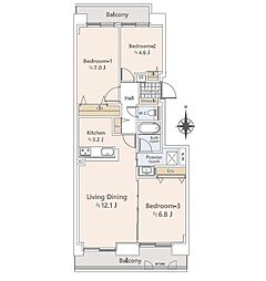 間取図画像 3LDK