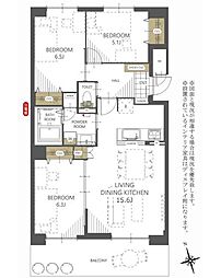 間取図画像 3LDK