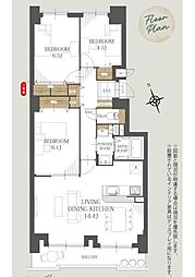 ダイアパレス南郷通第2 3LDKの間取図画像