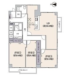 サンピア中島公園 3Rの間取図画像