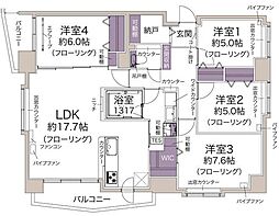 アドリーム澄川 4LDKの間取図画像