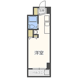 メゾンクレスト円山公園 1Kの間取図画像