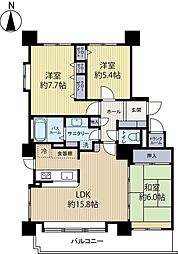 ダイアパレス大通西 3LDKの間取図画像