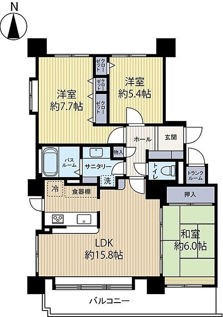 3LDK 間取り
