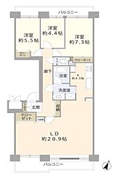 ディアハイム山鼻南 3LDKの間取図画像