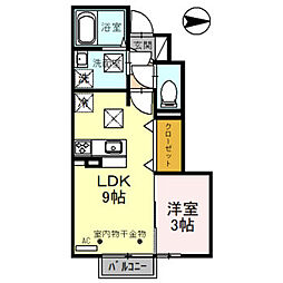 キキョウK.T／ツバキK.T　キキョウK.T 1階1LDKの間取り