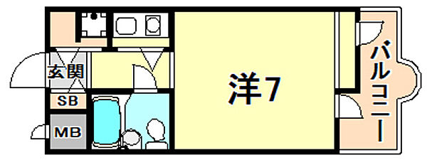 ＭＩＺＵＫＩ夙川 310｜兵庫県西宮市松園町(賃貸マンション1K・3階・17.78㎡)の写真 その2