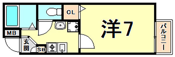 グランドコート 802｜兵庫県西宮市戸田町(賃貸マンション1K・8階・22.87㎡)の写真 その2