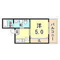 ユニカ甲南山手5階6.2万円