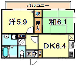 間取図画像 2DK