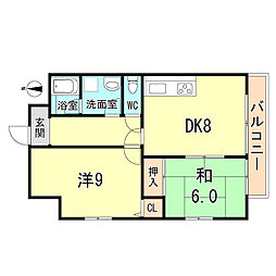 間取図画像 2DK