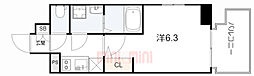 プロヴィスタ神戸三宮ＥＡＳＴ 6階1Kの間取り