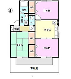 シャルマンコート 1階3Kの間取り