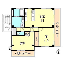 マンション北川 2階
