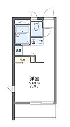 レオパレス熊野 1階1Kの間取り
