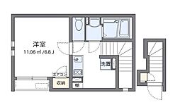 クレイノラン　パドレ湊川 2階1Kの間取り